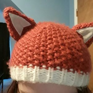Fox ear wool hat